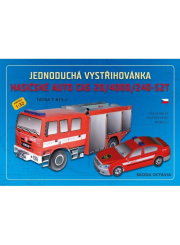 Hasičské auto CAS 20/4000/240-S2T - Jednoduchá vystřihovánka