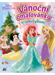 Princezny - Vánoční omalovánky se samolepkami