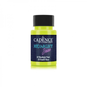 Svítící UV barva na textil Cadence Midnight Shine, 50 ml - lemon, citronová