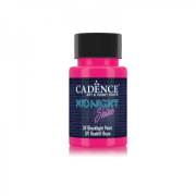 Svítící UV barva na textil Cadence Midnight Shine, 50 ml - magenta, magenta