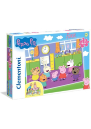 Clementoni Puzzle Supercolor Prasátko Peppa Floor / 40 dílků