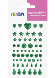 HEYDA dekorační smolepicí kamínky - tmavě zelené