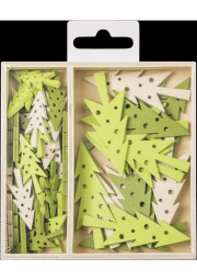 Heyda Dřevěné ozdoby v boxu - stromky