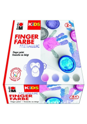 Marabu prstové barvy metalické 4 x 100 ml