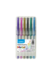 Gelové pero  6 barev METAL, LUMA
