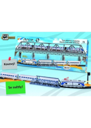 Osobní vlak Arco Renfe s mostem