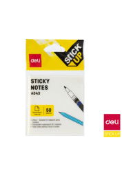 Bloček samolepící STICK UP transparentní 76 x 76mm 50l DELI EA043