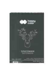 Happy Color Skicák se spirálou - černý A4