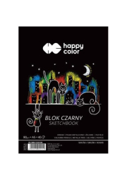 Happy Color Skicák se spirálou - černý A4