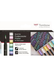 Tombow Štětcový fix Fudenosuke pastel - pastel 6 ks