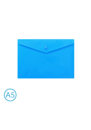 Obal spisový s klopou a drukem  A5 neon LUMA, modrá