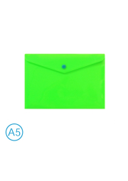 Obal spisový s klopou a drukem  A5 neon LUMA, zelená