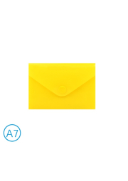 Obal spisový s klopou a drukem  A7 neon LUMA, žlutá