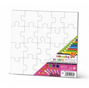 Puzzle k dotvoření, 20 dílků - Čtverec
