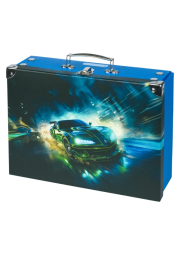 BAAGL Skládací školní kufřík Závodní auto s kováním