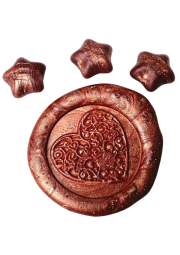 Creatissimo - Vosk pro pečetění ve tvaru Hvězdičky Bronz  - 50 g