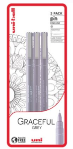 UNI PIN - Graceful Grey sada 3 ks linerů