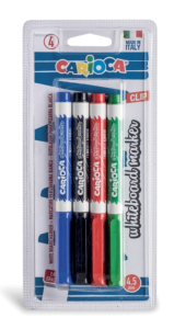Carioca Clip popisovače na tabuli 4ks