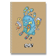 Kroužkový blok Shkolyaryk Oops A5, čistý, 96 listů, mix motivů