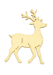 Dřevěný výřez jelen, 8,5 x 13 cm