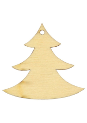 Dřevěný výřez stromeček 2, 4 x 4 cm