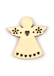 Dřevěný výřez anděl, 6,5 cm