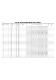 Záznam stravovaných osob a poplatků za měsíc, list A3