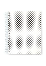 Kroužkový blok A6, 100 listů, linka, PUNTÍK ČERNÝ