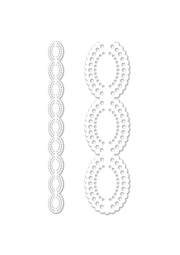 Výřez bordura celá krajka, 8 ks