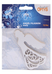 Výřez filigrán anděl malý, 12 ks