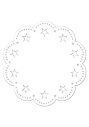 Výřez rozeta hvězda, pr. 10 cm, 8 ks