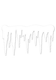 Výřez papírové rampouchy, 2 ks v balení, 39,5 x 22 cm