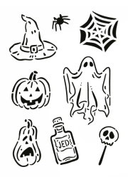 Šablona halloween, 15 x 20 cm, plast