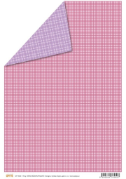 Papír A4, káro, růžová/fialová - oboustranný