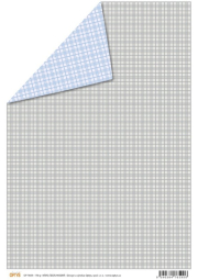 Papír A4, káro, šedá/modrá - oboustranný