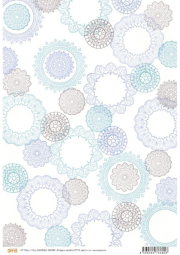 Papír A4, mandaly, modrý , jednostranný, 170g