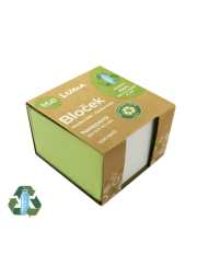 Bloček KOSTKA bílá 80 x 80 x 53mm, nelepená ECO LUMA