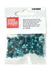 Dřevěné korálky 4 mm, tyrkysový mix, 165 ks