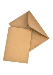 Sada přání s obálkou, C6, eko, přírodní, 10 ks