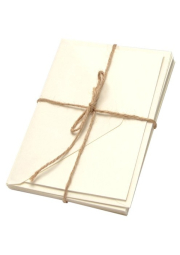 Sada přání s obálkou, C6, krémová, 10 ks