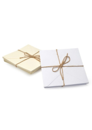 Sada přání s obálkou, 14 x 14 cm, bílá, 10 ks