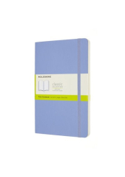 Moleskine Large Plain Softcover Notebook, Hydrangea Blue