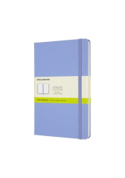 Moleskine Large Plain Hardcover Notebook, Hydrangea Blue