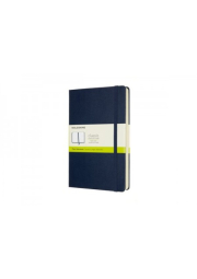Moleskine Expanded Large Plain Hardcover Notebook, Sapphire Blue