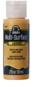 FolkArt Multi-Surface Acrylic Paint - 59 ml různé barvy Multi surface: YELLOW OCHRE