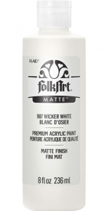 FolkArt Acrylic Paint - Akrylová barva s matným povrchem 236 ml Acrylic: WICKER WHITE
