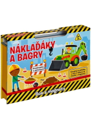 Náklaďáky a bagry - Box s magnety