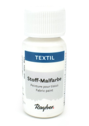 Barva na textil Rayher nezažehlovací, bílá, 50 ml