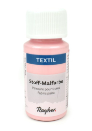 Barva na textil Rayher nezažehlovací, světle růžová, 50 ml