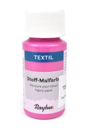 Barva na textil Rayher nezažehlovací, růžová, 50 ml